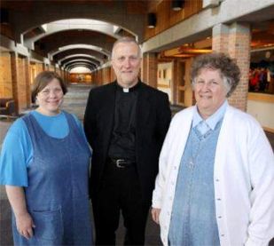 Three former members of the Intercessors of the Lamb, Linda Marie Neuhoff, the Rev. Mark Nolte and Lynne Keating