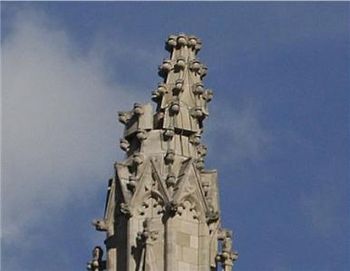 Richard Weinberg, director of communications at the Episcopal cathedral, said the 30-story central tower had suffered "significant" damage with three of the fleurs-de-lis shaped corner spires breaking off and falling to the ground.