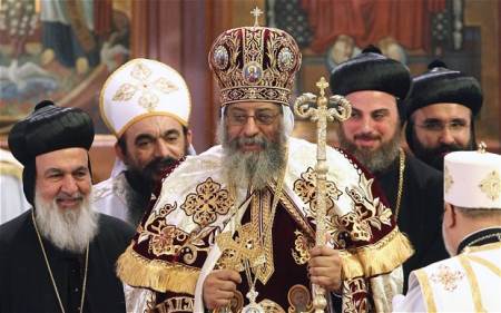 Pope Tawadros (Theodoros) II of Alexandria, who was elected head of the Coptic Orthodox Church in November