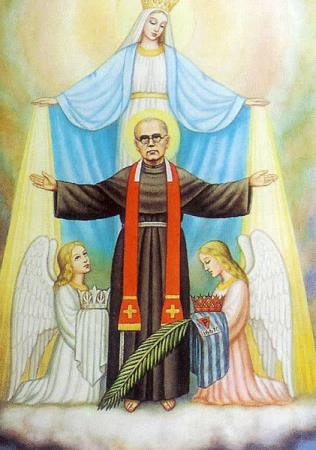 St. Maximilian Kolbe and the Two Crowns