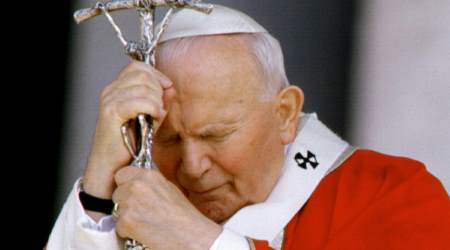 Pope John Paul II in prayer