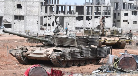Russian tanks in Syria