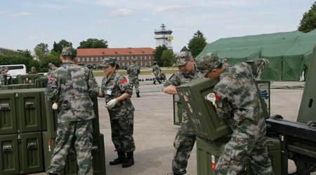 Chinese soldiers in Germany