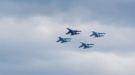 Russian Sukhoi Su-35 warplanes