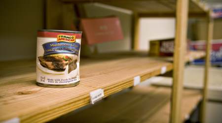 food bank empty shelves