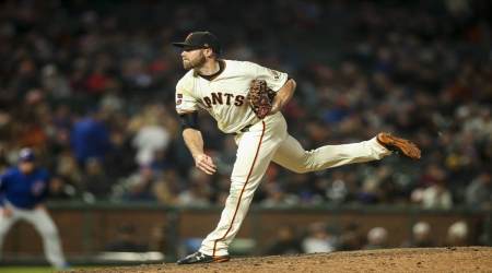 Sam Coonrod, a relief pitcher for the San Francisco Giants