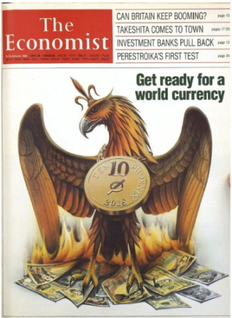 Magazine Cover Touting World Currency