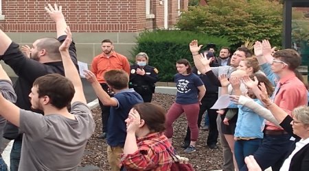 Christians praying in Moscow, Idaho