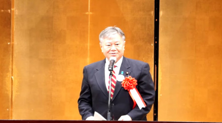 Japanese former minister for Internal Affairs and Communication Kazuhiro Haraguchi