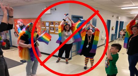 Pride month celebration at St. Matthew's elementary school in Newfoundland