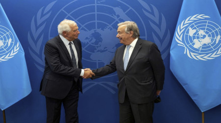 EU foreign policy chief Josep Borrell and UN Secretary General Antonio Guterres