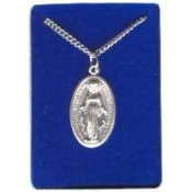 Miraculous Medal w/24 stainless steel chain