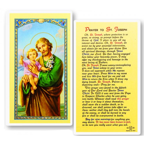 St. Joseph Holy Card